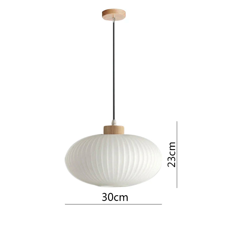 suspension en verre avec décor nordique en bois - vue 11 sur 11