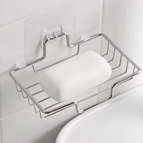 égouttoir à savon en acier inoxydable auto-adhésif pour rangement - vue 2 sur 9