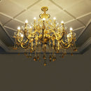 lustre en cristal moderne avec éclairage LED suspendu