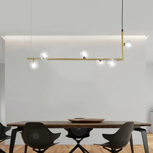 lustre linéaire moderne pour décoration intérieure et table - vue 6 sur 10