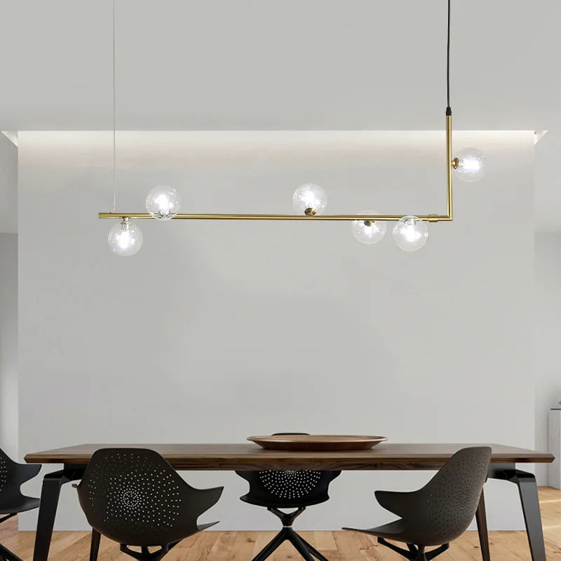 lustre linéaire moderne pour décoration intérieure et table - vue 5 sur 10