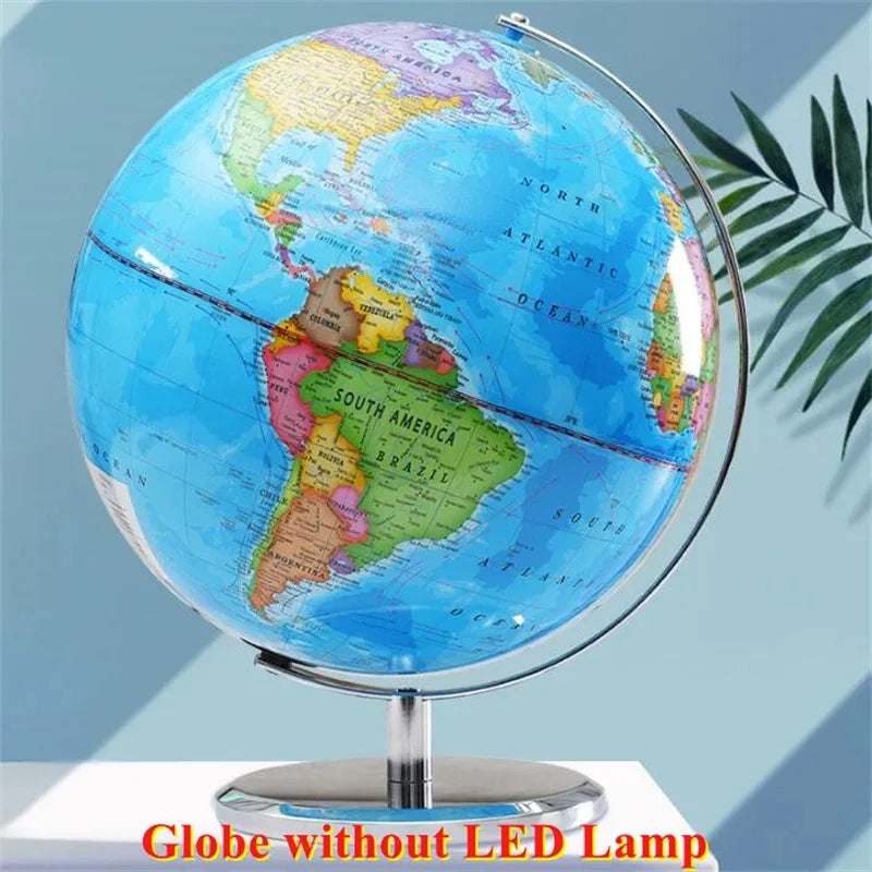 globe rotatif lumineux en anglais pour bureau et enseignement - vue 7 sur 7