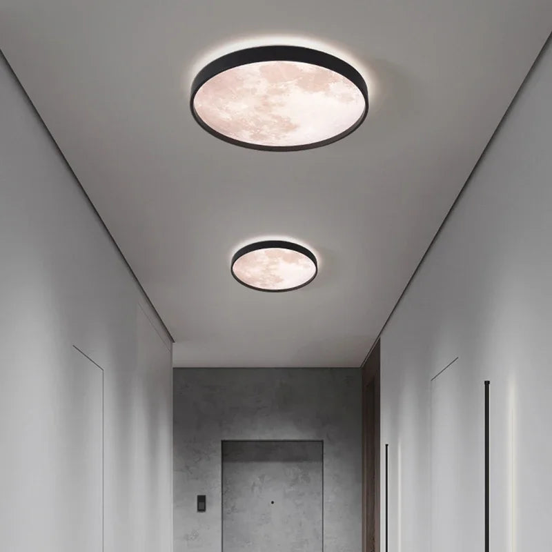 plafonnier led créatif en forme de lune design moderne décoratif - vue 4 sur 14