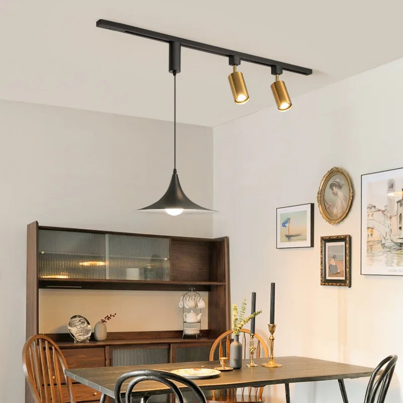 table à manger wabi-sabi rétro éclairage led sur rail - vue 3 sur 17