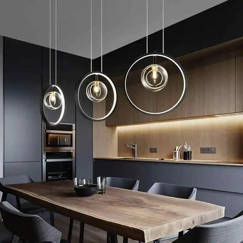 suspension en verre à bulles design moderne pour restaurant - vue 4 sur 9