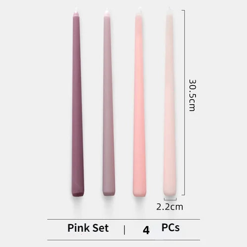 lot de 4 bougies coniques non parfumées pour décoration festive - vue 11 sur 22