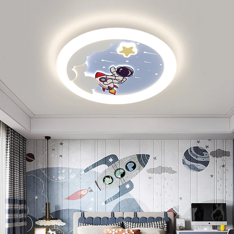 plafonnier astronaute pour chambre enfant design ludique et protecteur - vue 6 sur 7