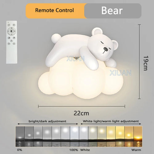applique murale ours polaire et lapin pour chambre d'enfants - vue 10 sur 10