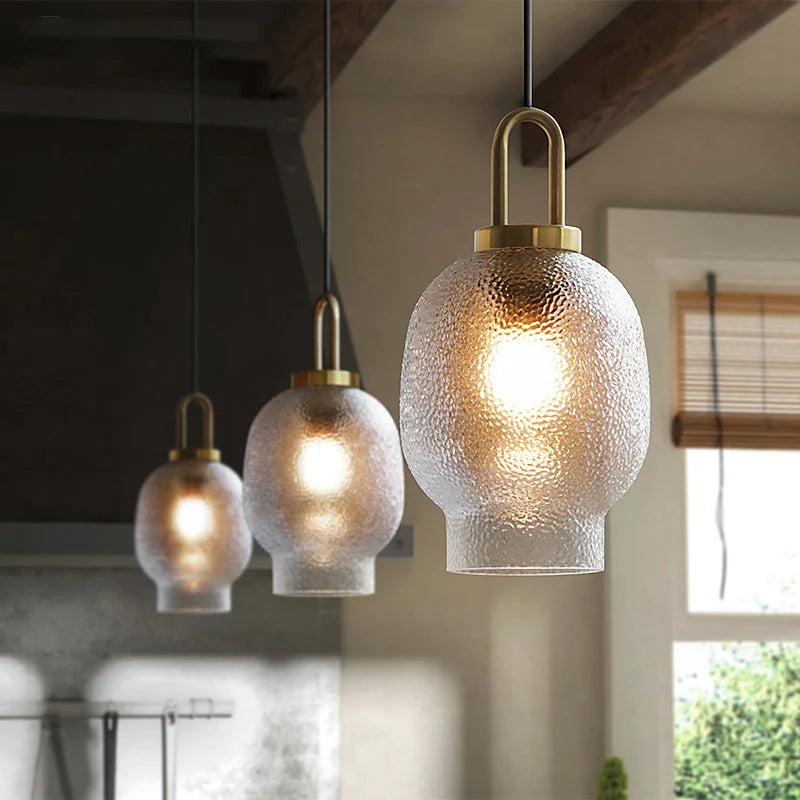 Suspension LED au Design nordique moderne en verre - vue 4 sur 10