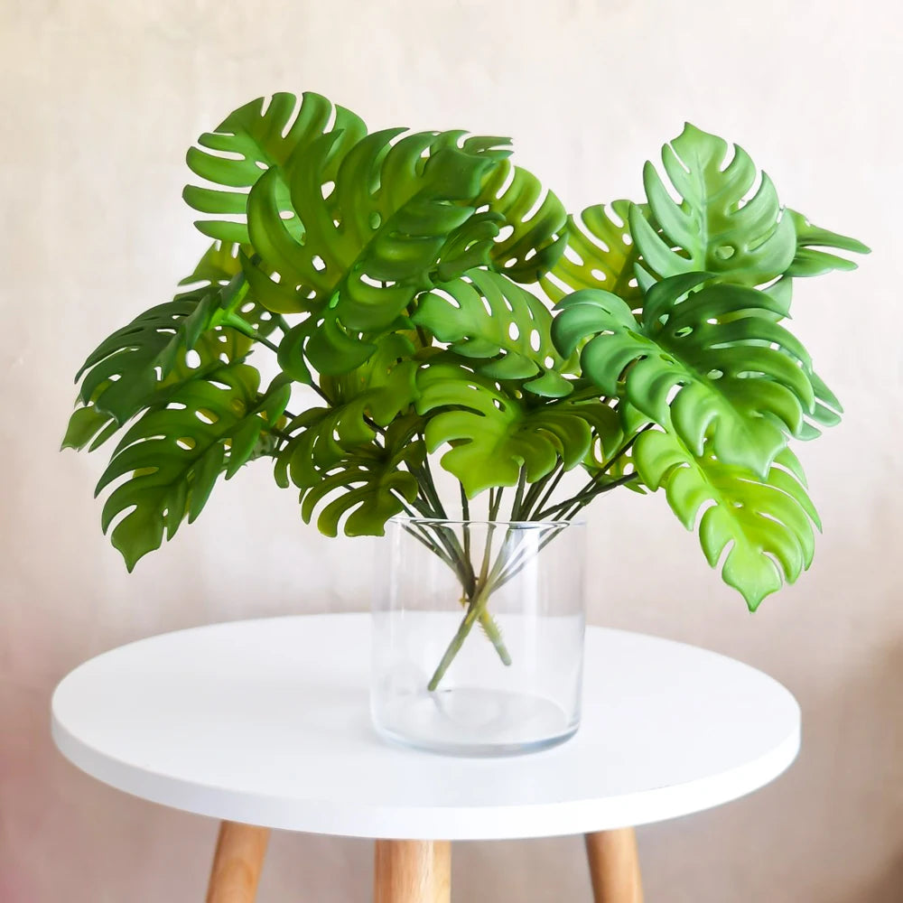fausse plante tropicale monstera pour décoration intérieure et extérieure - vue 5 sur 7