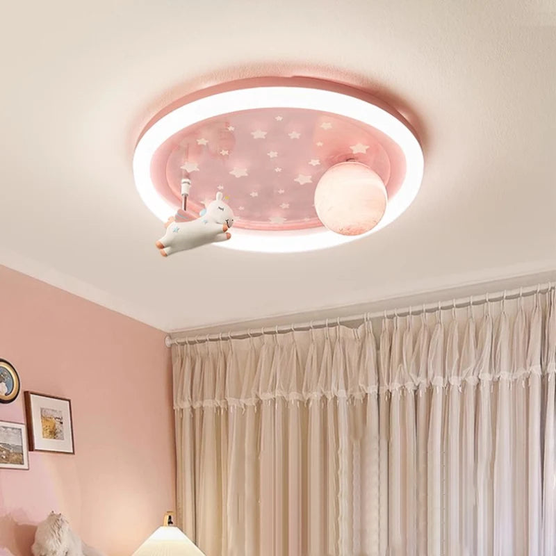 plafonnier mignon pour chambre enfant licorne astronaute décoratif - vue 4 sur 9