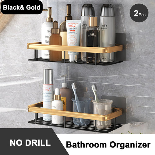 etagère murale sans perçage pour rangement de salle de bain et cuisine - vue 12 sur 30