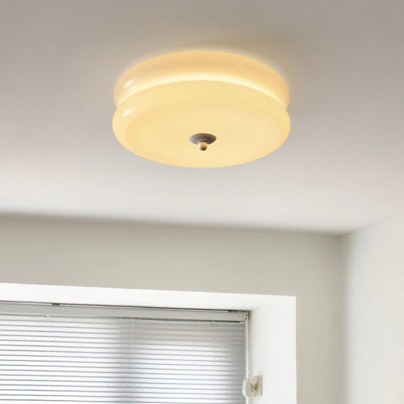 plafonnier rétro en verre acidulé pour décoration intérieure - vue 4 sur 8