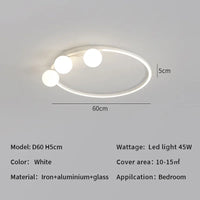 plafonnier led minimaliste moderne lustres éclairage luminaire