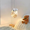 lustre led pour enfants avec ours blanc et lapin