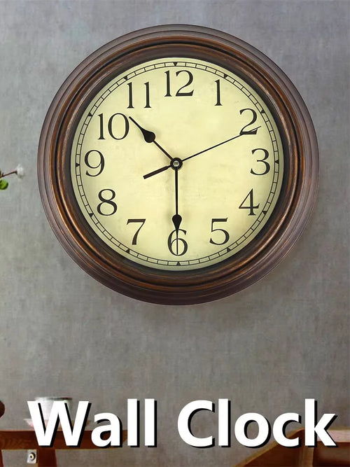 horloge murale rétro silencieuse pour décoration intérieure élégante - vue 5 sur 5
