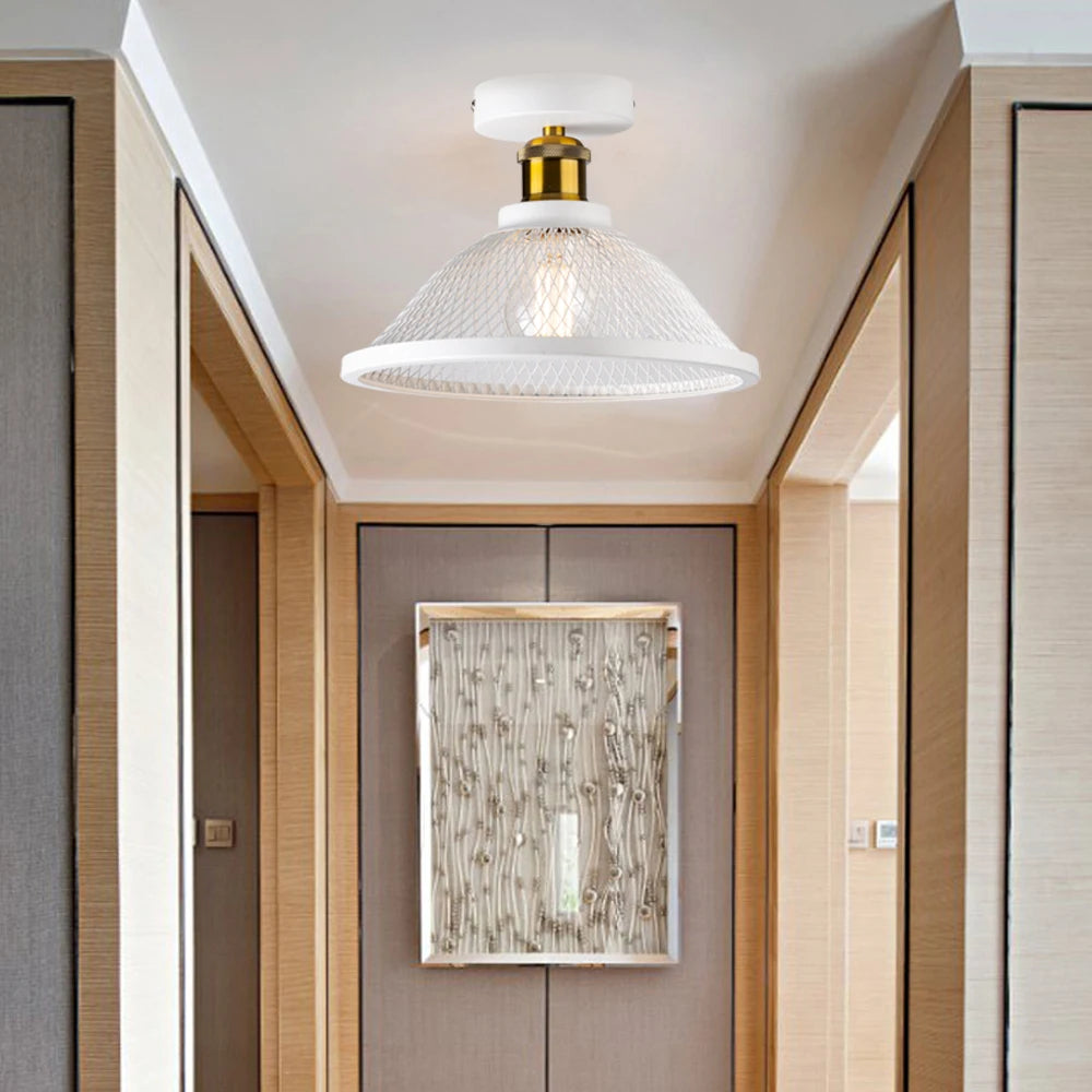 plafonnier moderne à leds style vintage industriel rétro loft - vue 7 sur 9