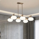 Lustre led métal nickel moderne
