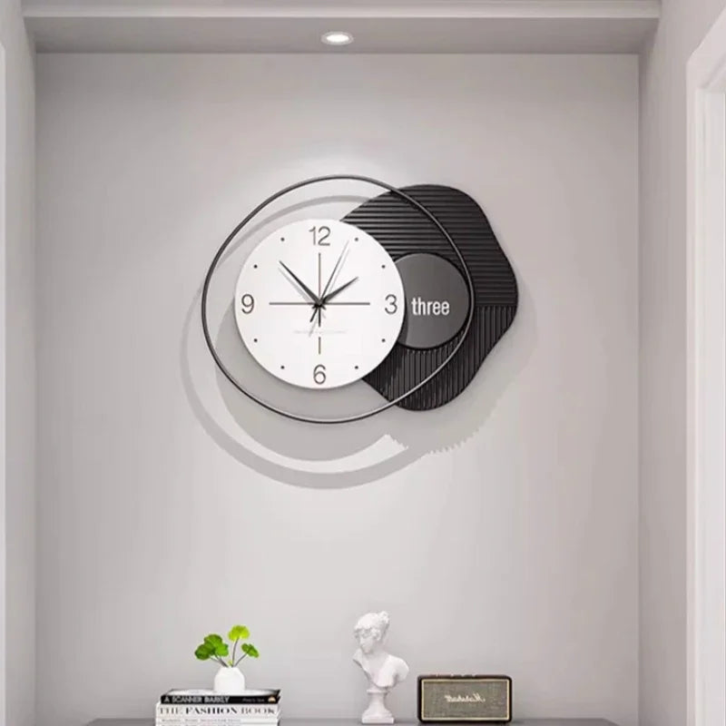 horloge murale silencieuse design nordique moderne luxe décoratif - vue 5 sur 10