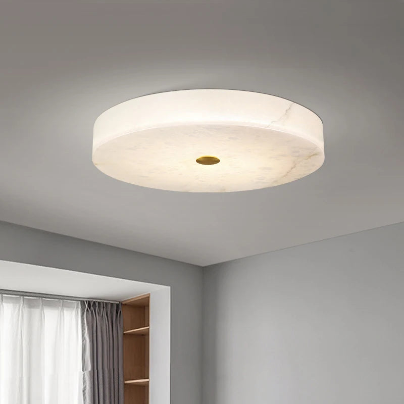 plafonnier circulaire en marbre luminaire nordique de luxe - vue 3 sur 8