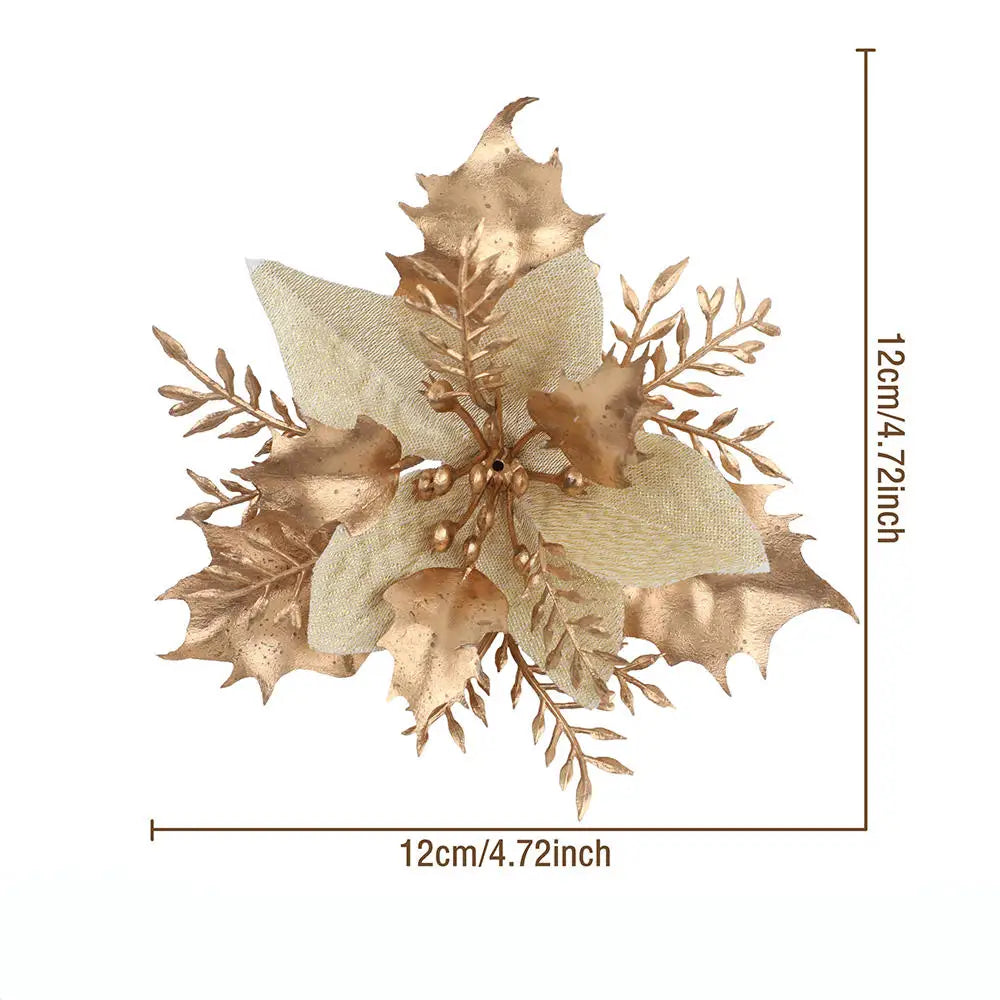décoration suspendue fleur pailletée pour arbre de noël - vue 13 sur 34