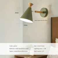 applique murale LED en bois massif style moderne et créatif
