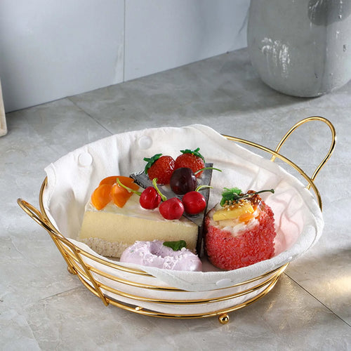 panier de rangement rond pour pain gâteaux et collations - vue 2 sur 6