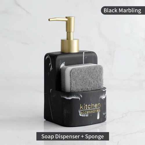 distributeur de savon liquide avec rangement pour accessoires de cuisine - vue 13 sur 14