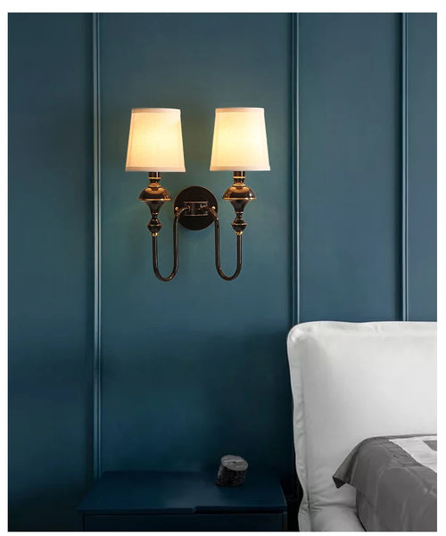 All copper wall lamp living room background wall lamp bedroom headboard staircase hallway copper wall lamp - vue 2 sur 8