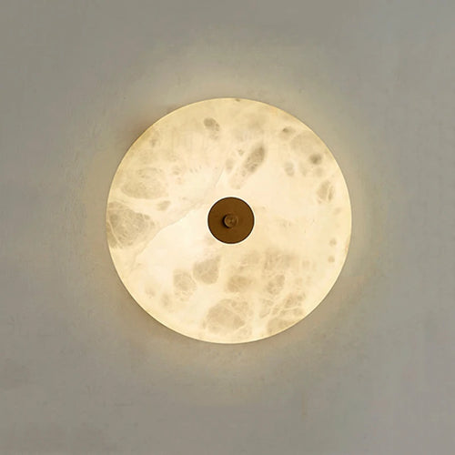 applique ronde en marbre rétro-éclairage pour hôtel - vue 4 sur 9