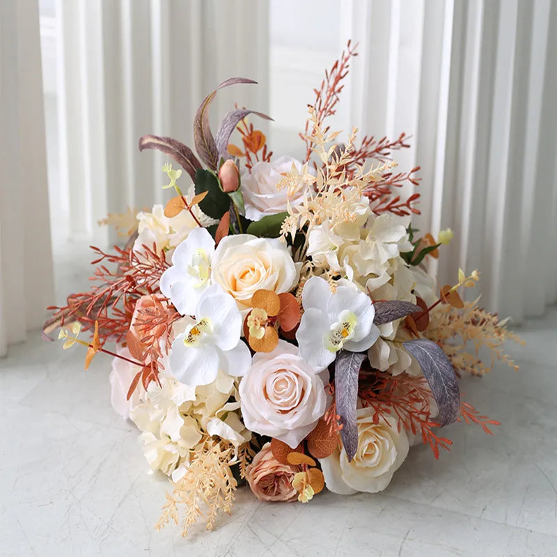 boules de fleurs artificielles en soie pour décoration de mariage et photo - vue 7 sur 22