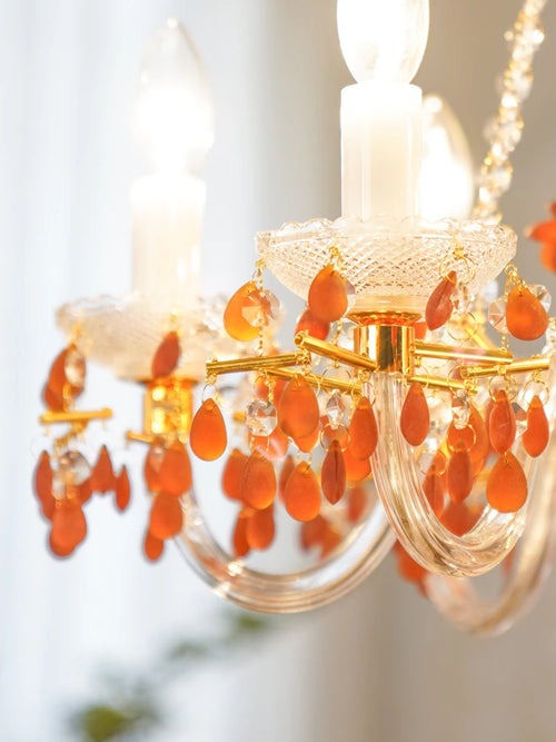 lustre en cristal pour éclairage de jardin et restaurant - vue 7 sur 7