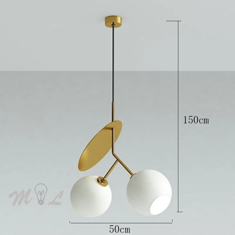 suspension moderne en verre pour décoration intérieure créative - vue 5 sur 12