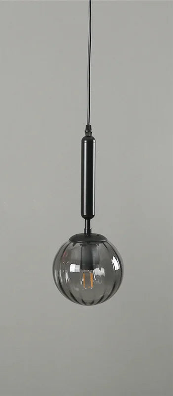 lustre led vintage en boule de verre pour décoration moderne