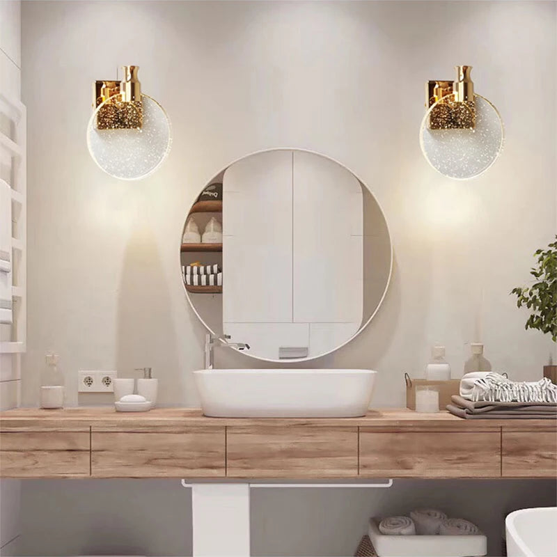 Applique murale LED nordique moderne en cristal - vue 2 sur 7