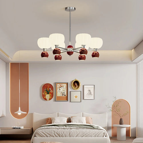 lustre led moderne haut bas éclairage intérieur suspendu - vue 5 sur 18