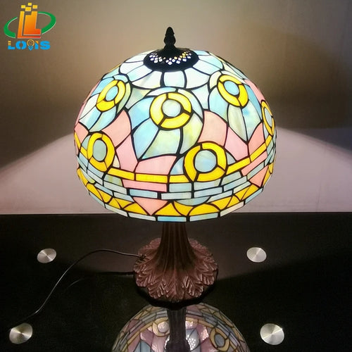 lampe à poser tiffany style méditerranéen antique pour décoration intérieure - vue 4 sur 6