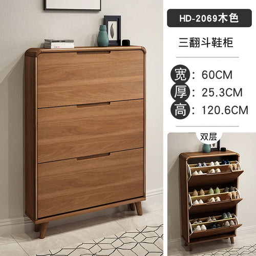 meuble à chaussures en bois design moderne gain de place luxe - vue 8 sur 22