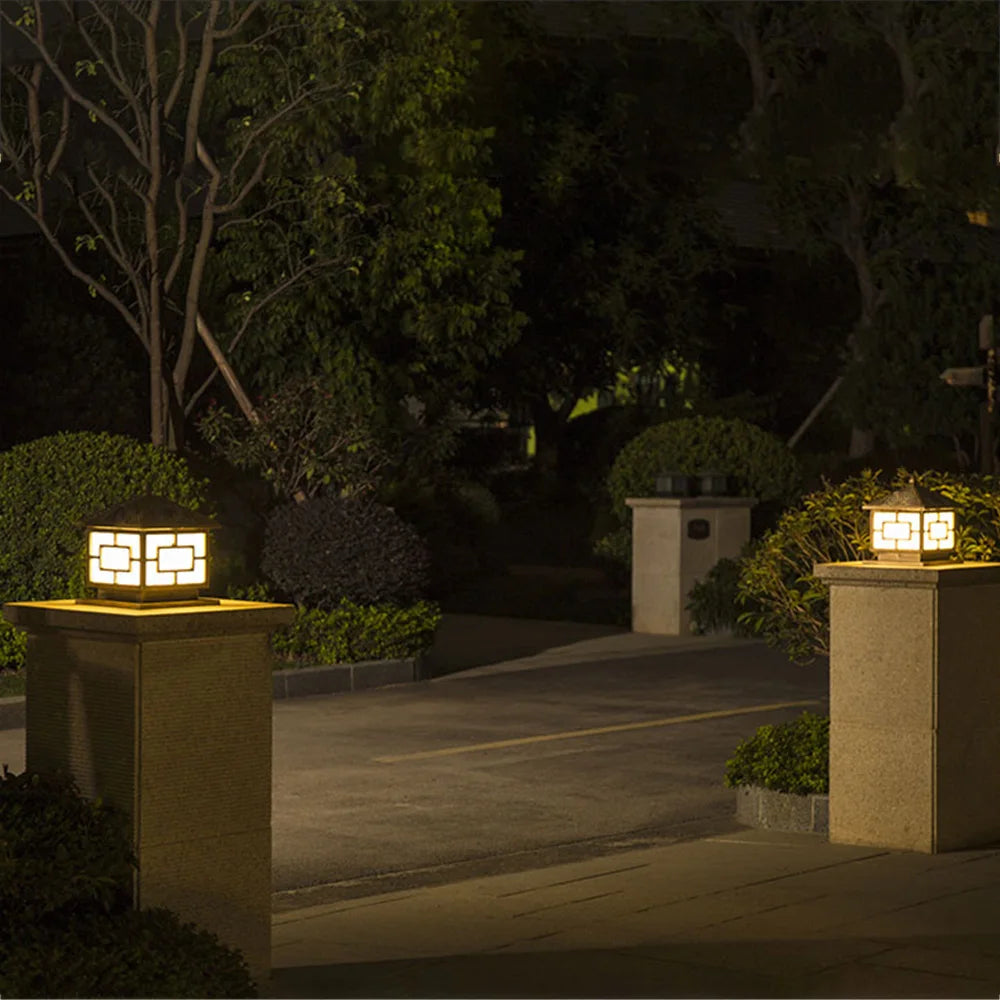 lampe extérieure rétro pour éclairage de jardin et chemin - vue 7 sur 8
