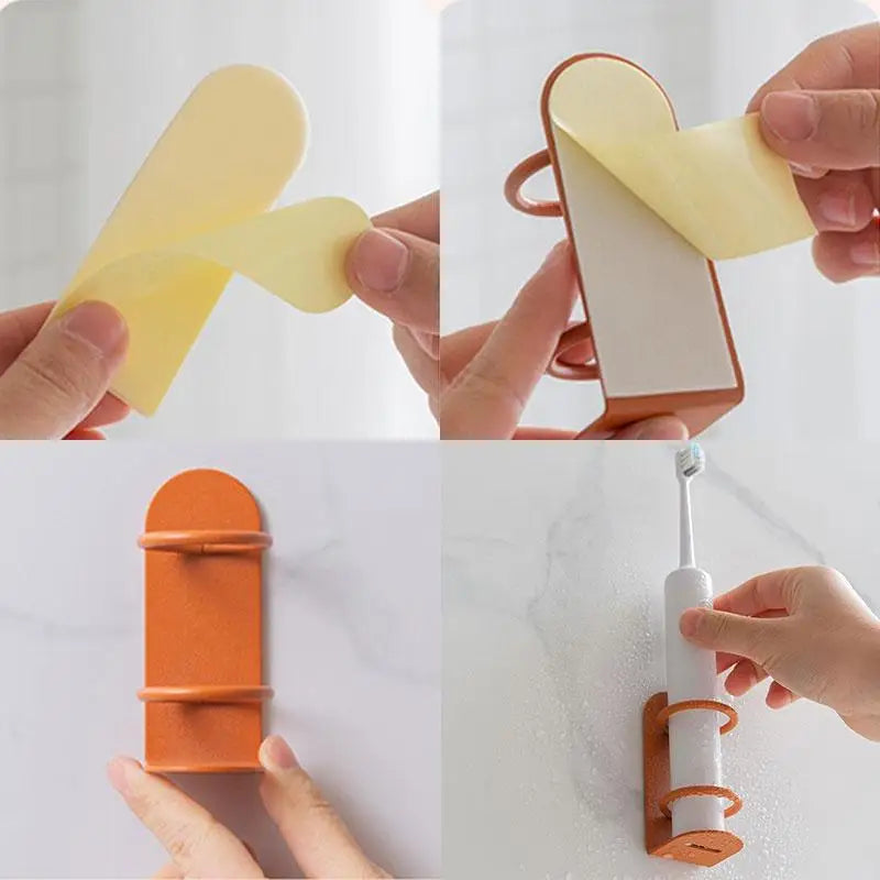 support mural pour brosse à dents et rasoir sans perçage - vue 9 sur 9