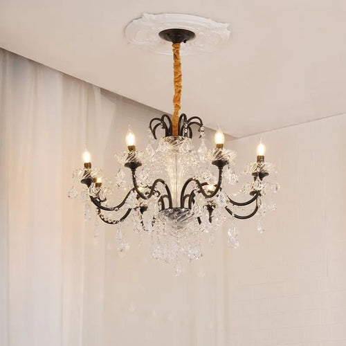 lustre vintage à LED en cristal pour un éclairage élégant - vue 4 sur 8