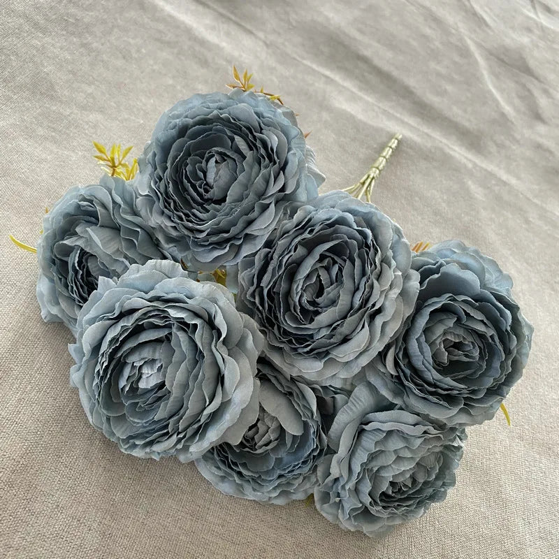 bouquet de pivoines artificielles en soie pour décoration florale - vue 11 sur 17