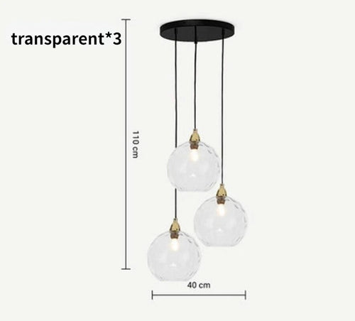lustre verre coloré nordique moderne grain eau - vue 26 sur 29