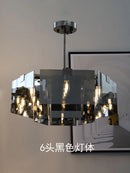 Nordic Minimalist Glass Chandelier with Black Creative Living Room  Bedroom, Dining Room, Italian Lighting Fixtures