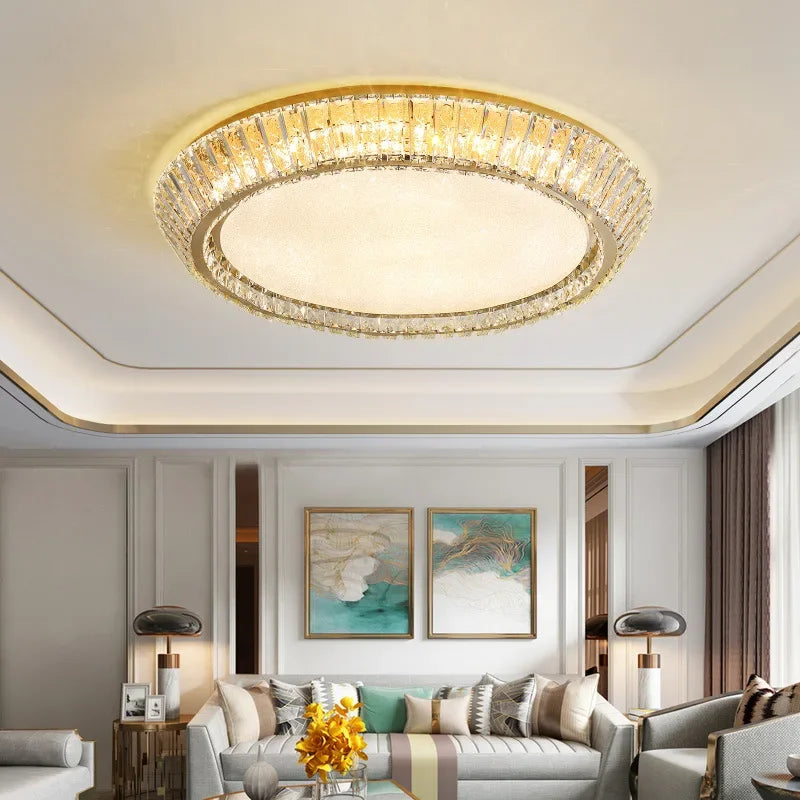 plafonnier en cristal de luxe pour décoration intérieure élégante - vue 3 sur 10