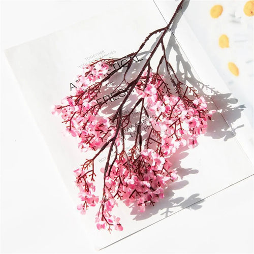 fleurs artificielles cerisier gypsophile décoration mariage vase DIY - vue 13 sur 14