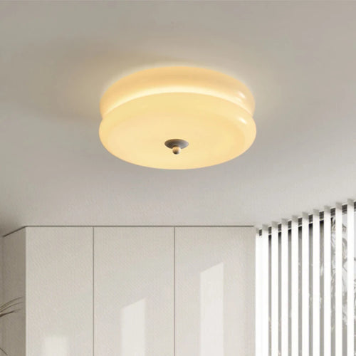 plafonnier rétro en verre acidulé pour décoration intérieure - vue 2 sur 8
