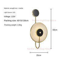 Nordic light luxury strip bubble glass wall lamp designer decorates bedroom bedside lamp, living room background wall wall lamp