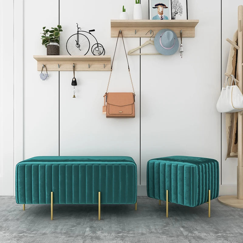 banc en velours nordique créatif multifonction pour le salon et la chambre - vue 5 sur 16
