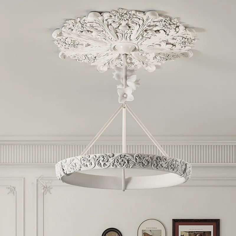 Aipaite Modern Faux Sculpture Round Chandelier is an indoor light fixture for living room, study and bedroom - vue 5 sur 22